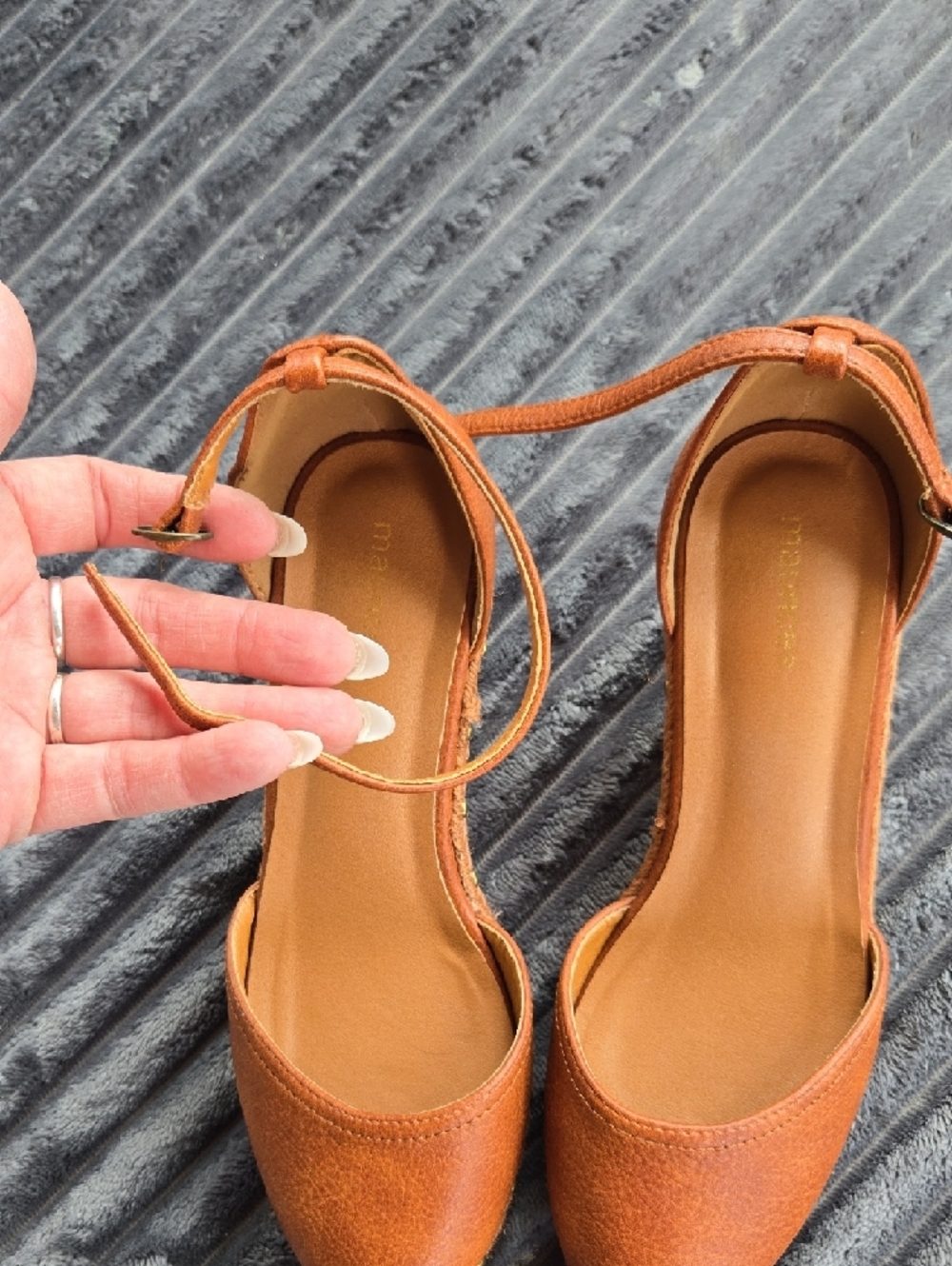 Maurices Tan Cognac Ankle-Strap Wedge Espadrilles - Picture 4 of 4